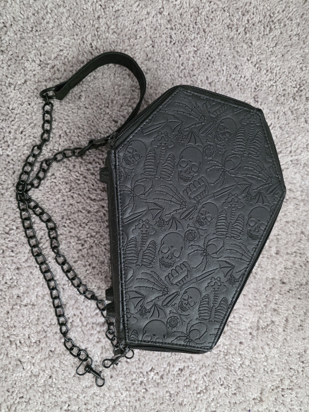 Kreepsville Black Coffin Crossbody Bag